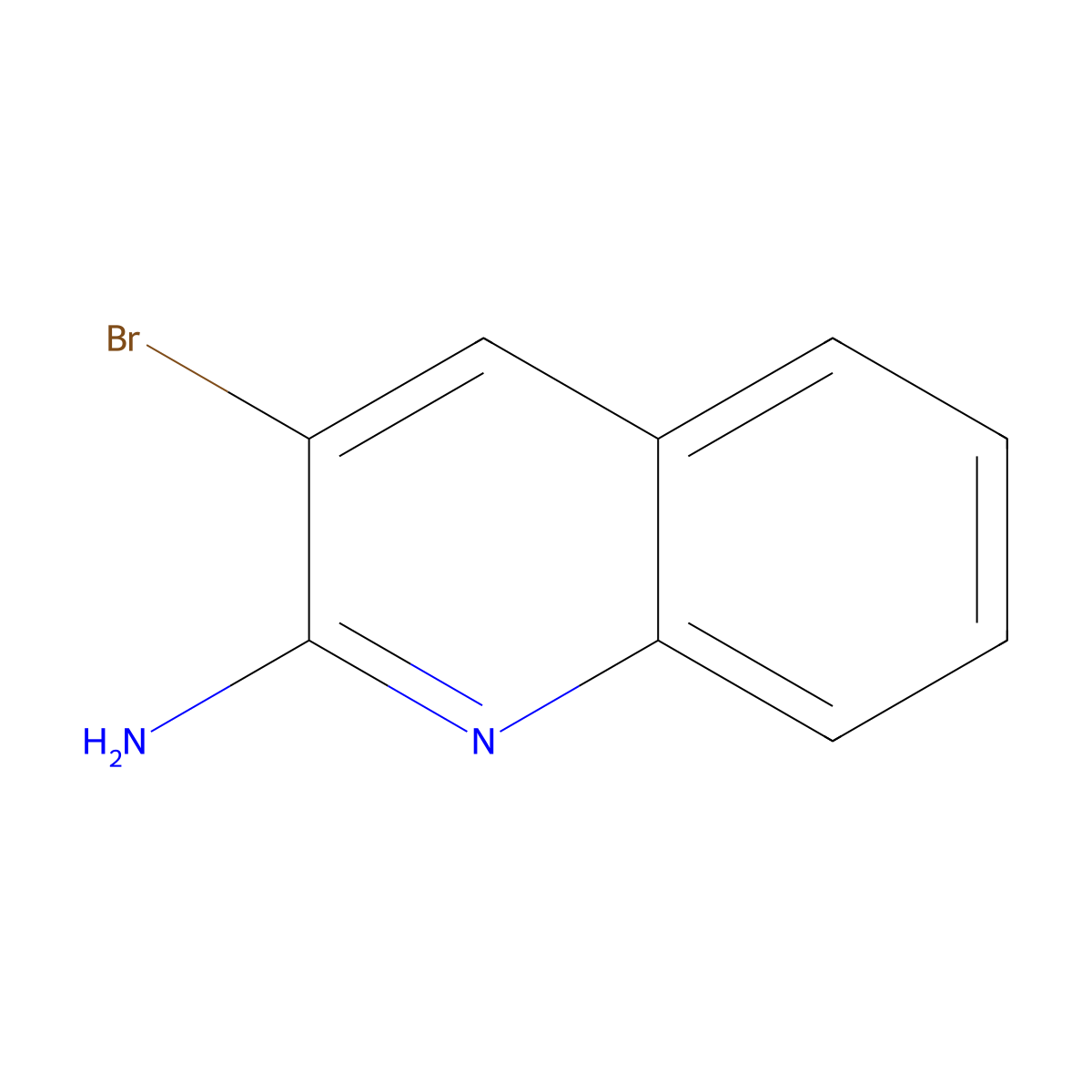 3-Bromoquinolin-2-amine molecular structure, CAS 36825-31-7