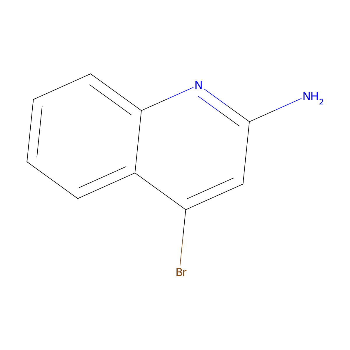 4-Bromoquinolin-2-amine molecular structure, CAS 36825-32-8