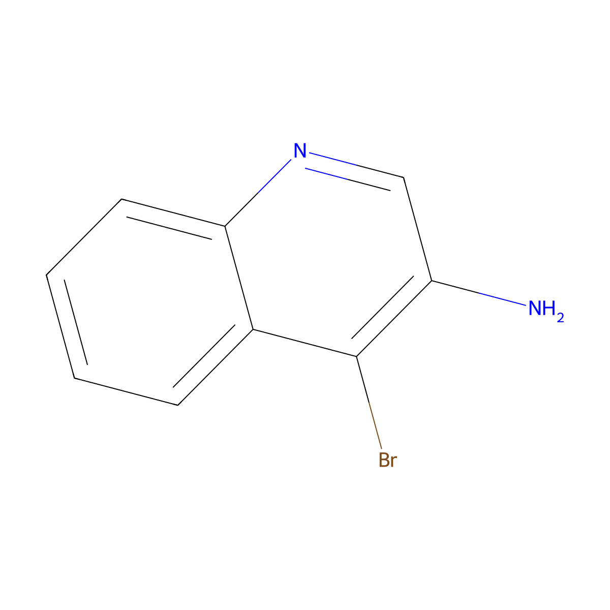 4-Bromo-3-quinolinamine molecular structure, CAS 36825-34-0