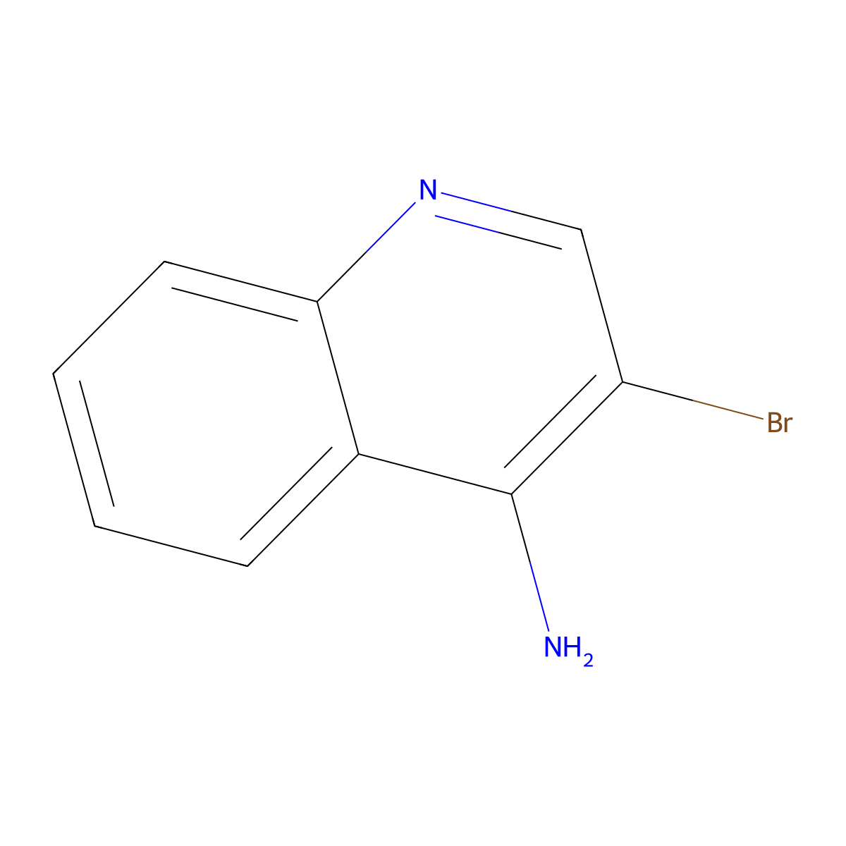 4-Amino-3-bromoquinoline molecular structure, CAS 36825-36-2