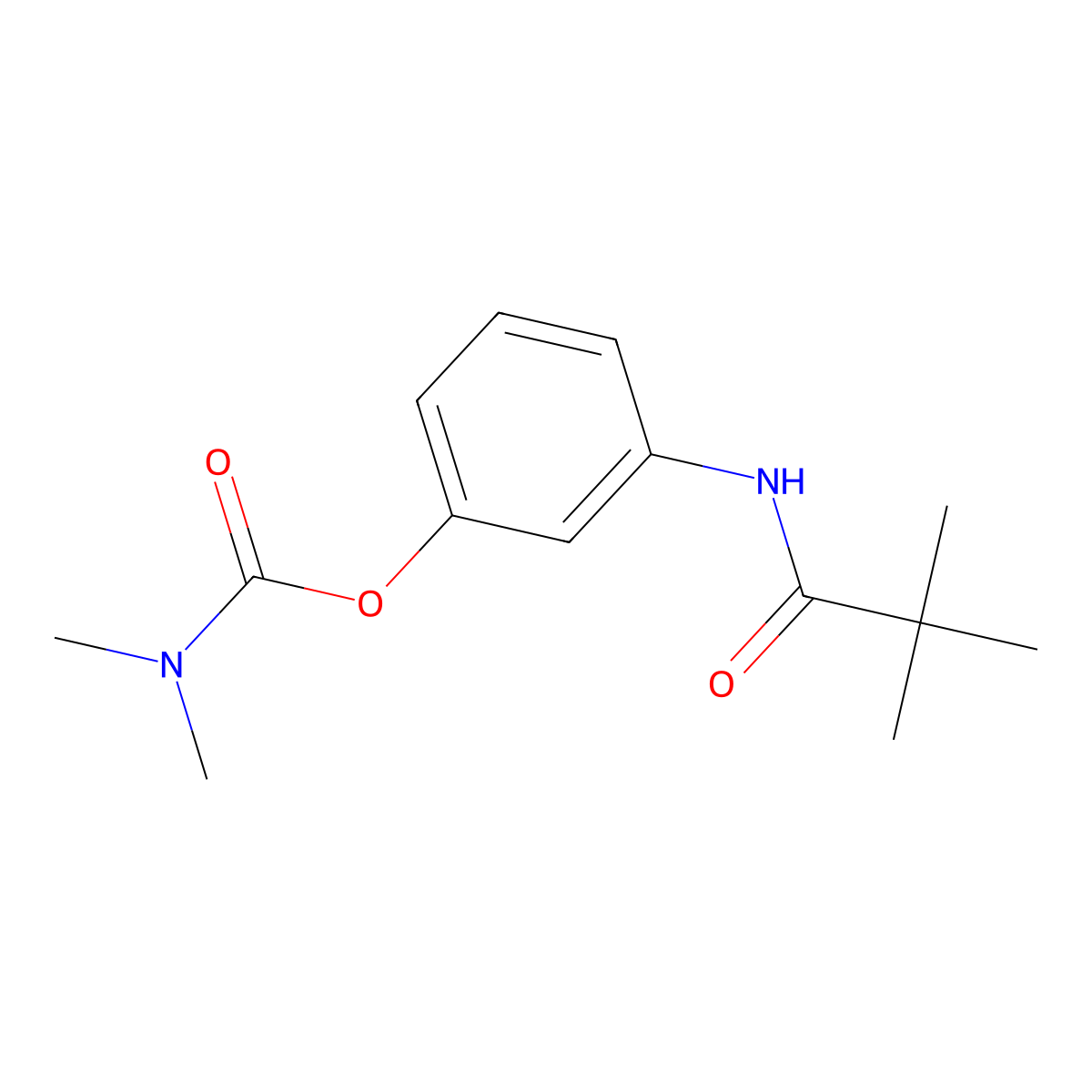 3-(2,2-dimethylpropanamido)phenyl N,N-dimethylcarbamate molecular structure, CAS 36829-12-6