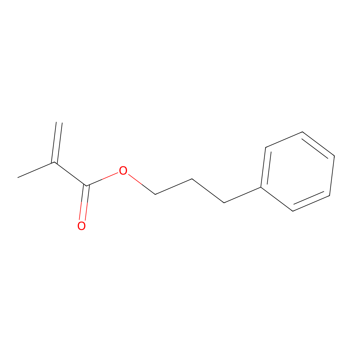 3-Phenylpropyl methacrylate molecular structure, CAS 3683-14-5