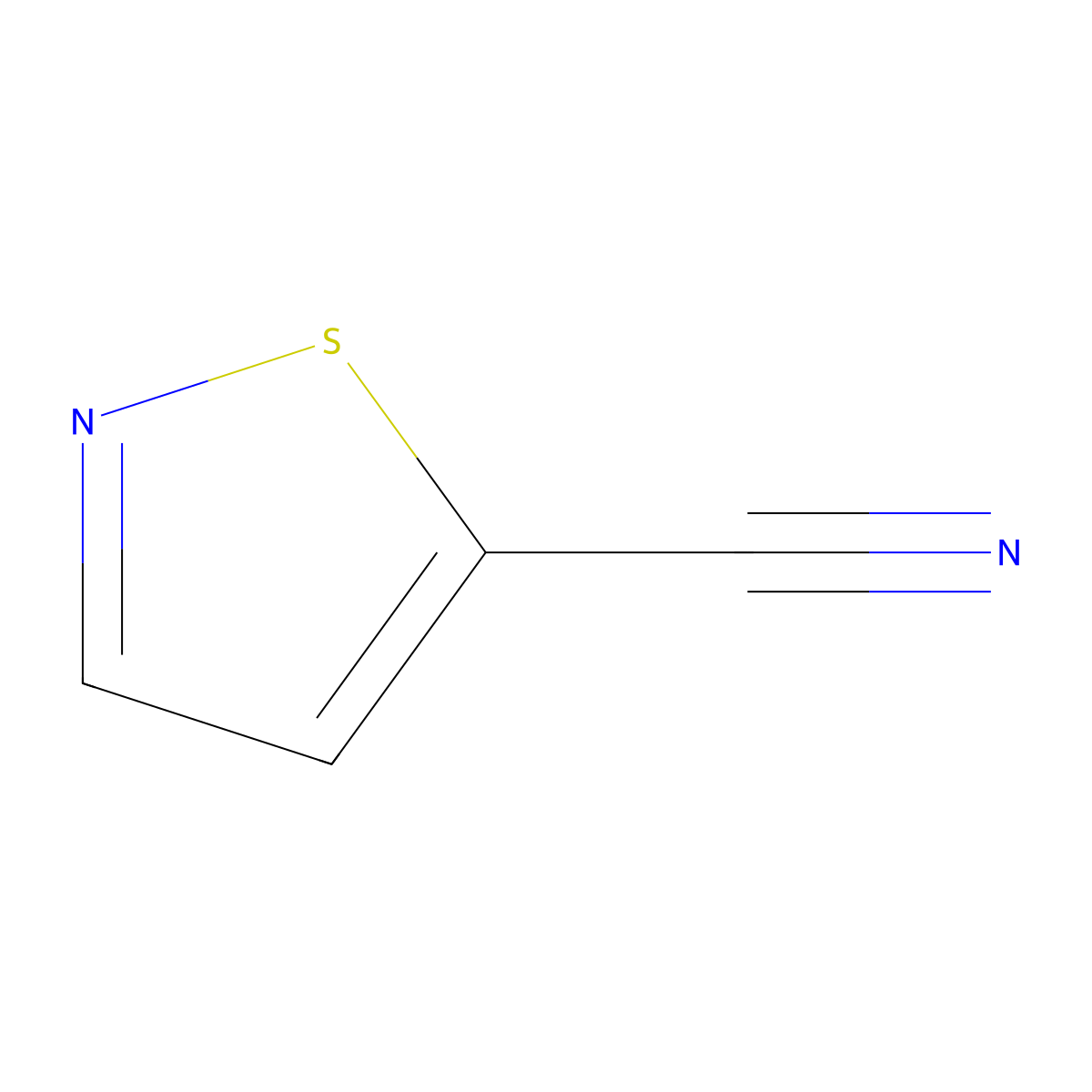 1,2-Thiazole-5-carbonitrile molecular structure, CAS 3683-99-6
