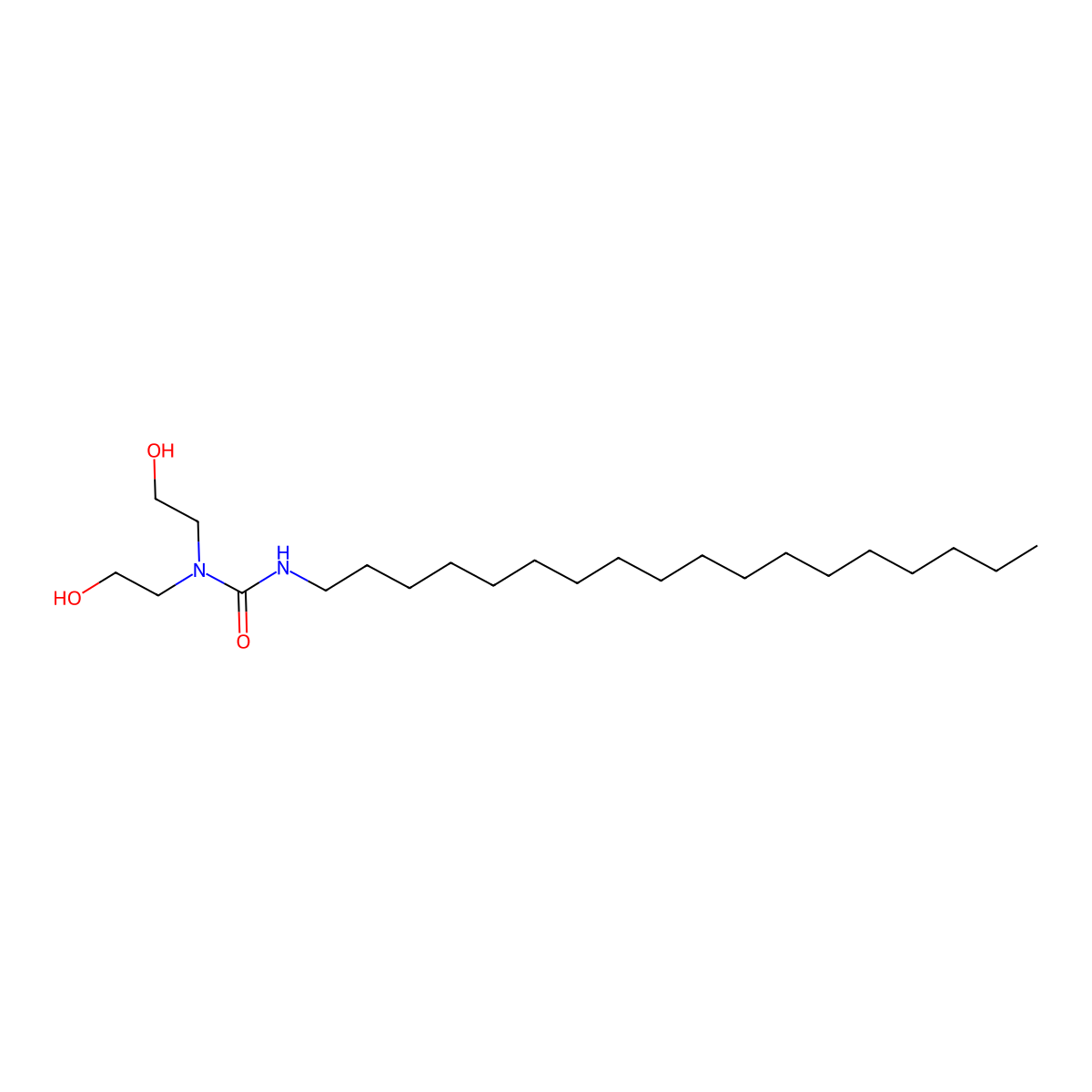 N,N-Bis(2-hydroxyethyl)-N'-stearylurea molecular structure, CAS 36837-80-6