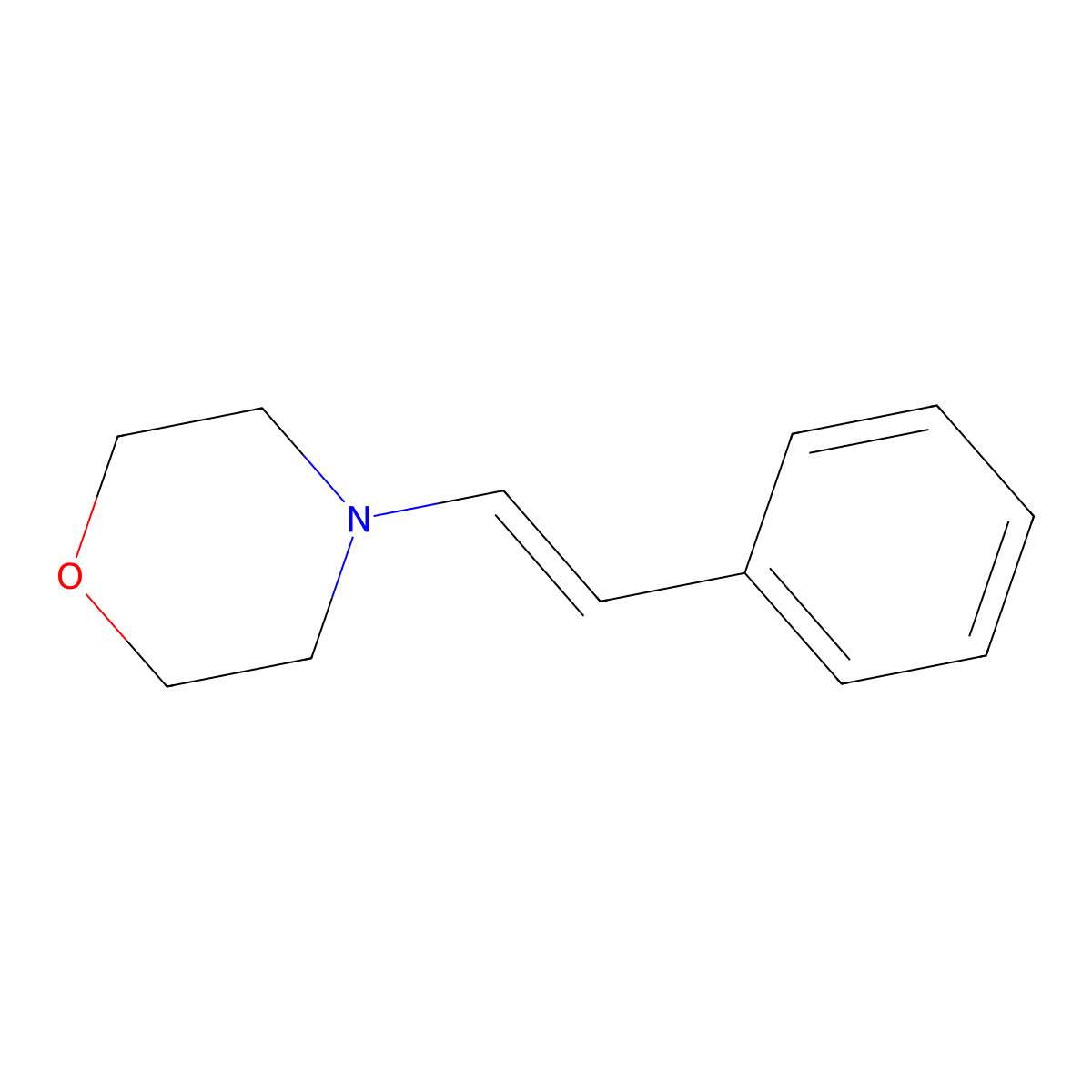 4-(2-Phenylethenyl)morpholine molecular structure, CAS 36838-59-2