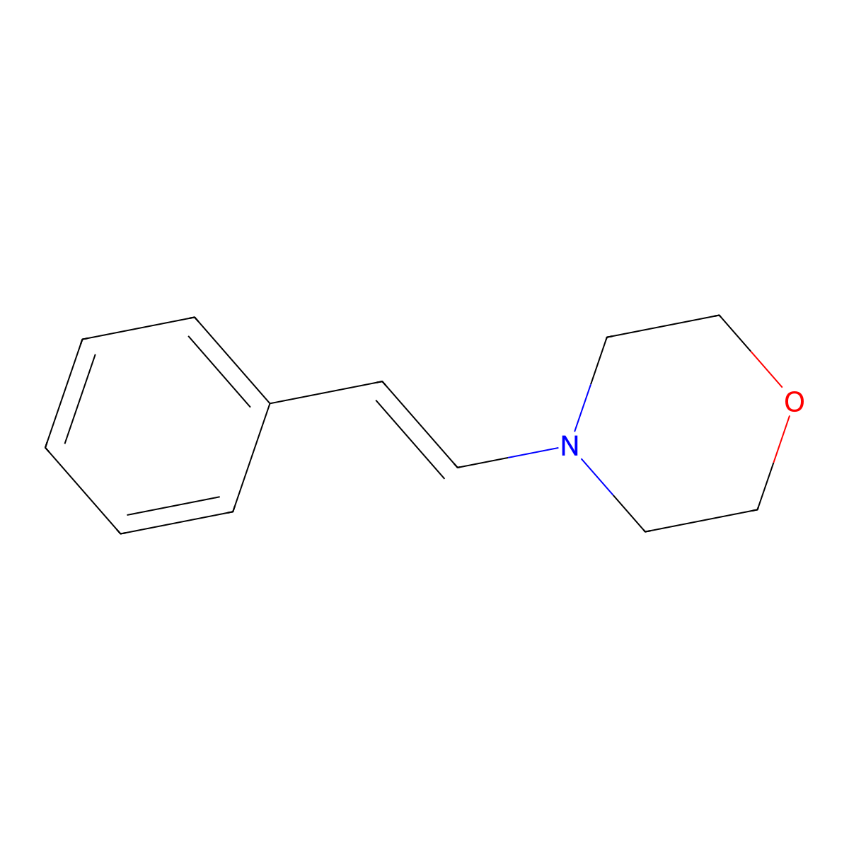 4-(2-Phenylethenyl)morpholine molecular structure, CAS 36838-59-2