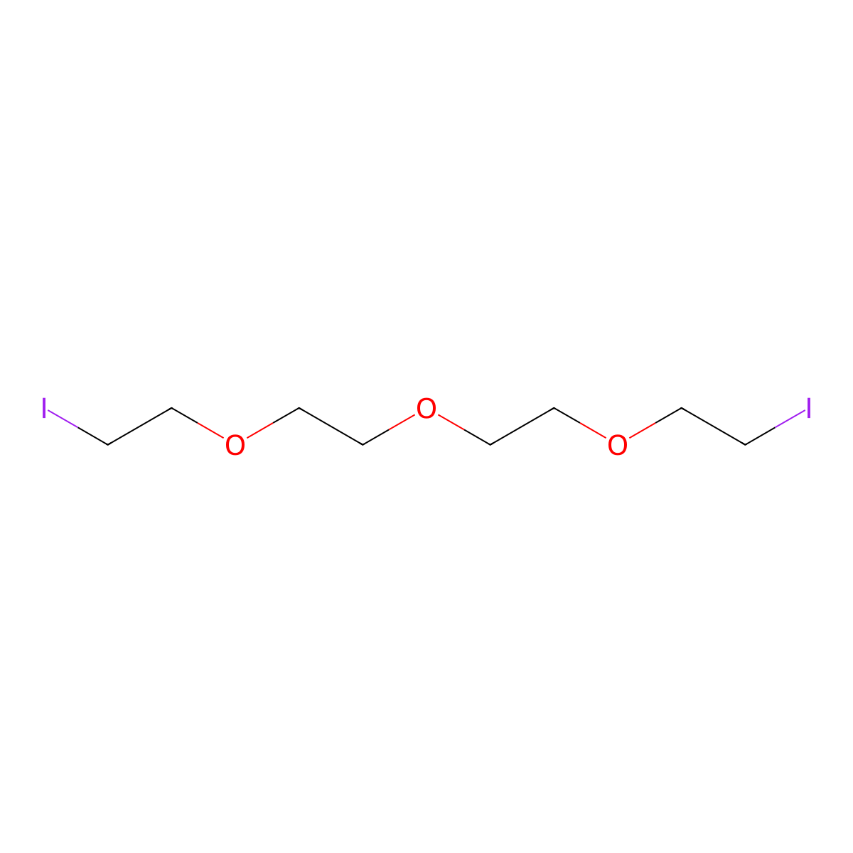 Ethane, 1,1'-oxybis[2-(2-iodoethoxy)- molecular structure, CAS 36839-56-2