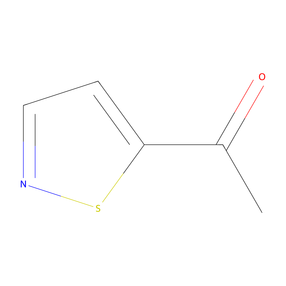1-(1,2-Thiazol-5-yl)ethan-1-one molecular structure, CAS 3684-00-2