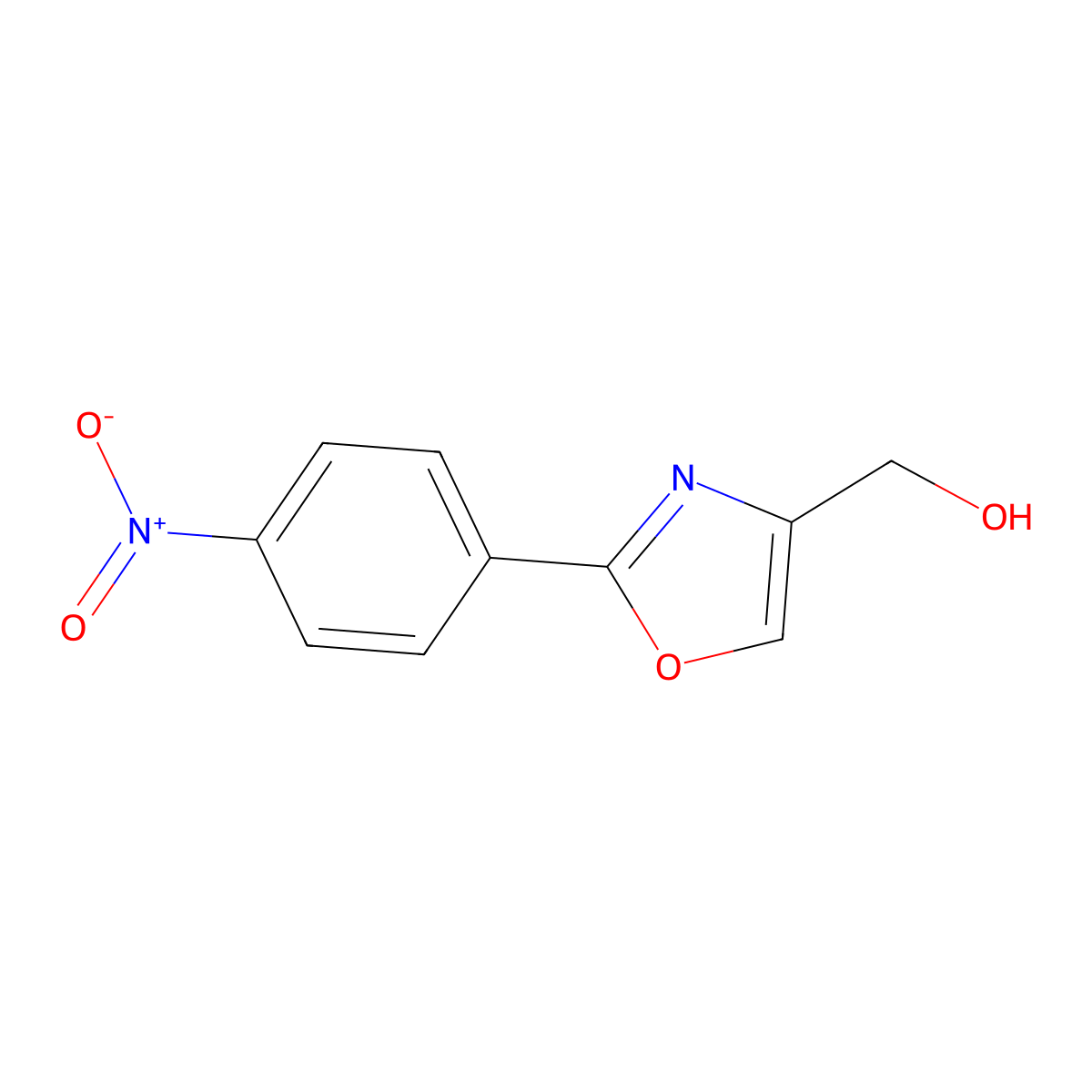 [2-(4-Nitro-phenyl)-oxazol-4-YL]-methanol molecular structure, CAS 36841-50-6