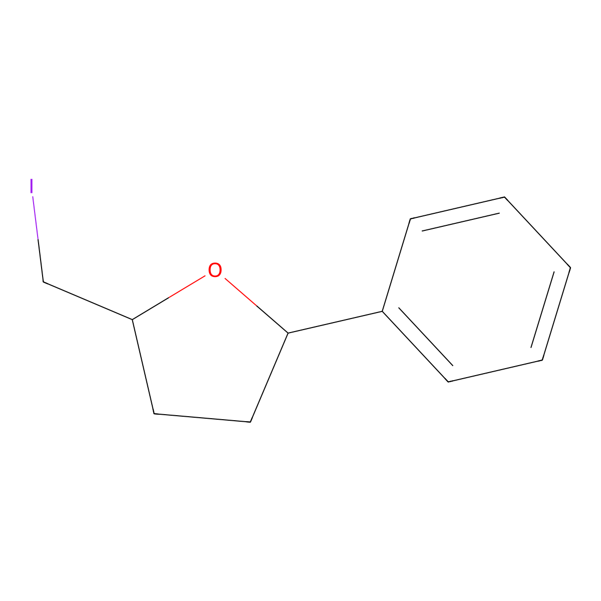 2-(Iodomethyl)-5-phenyloxolane molecular structure, CAS 36842-33-8