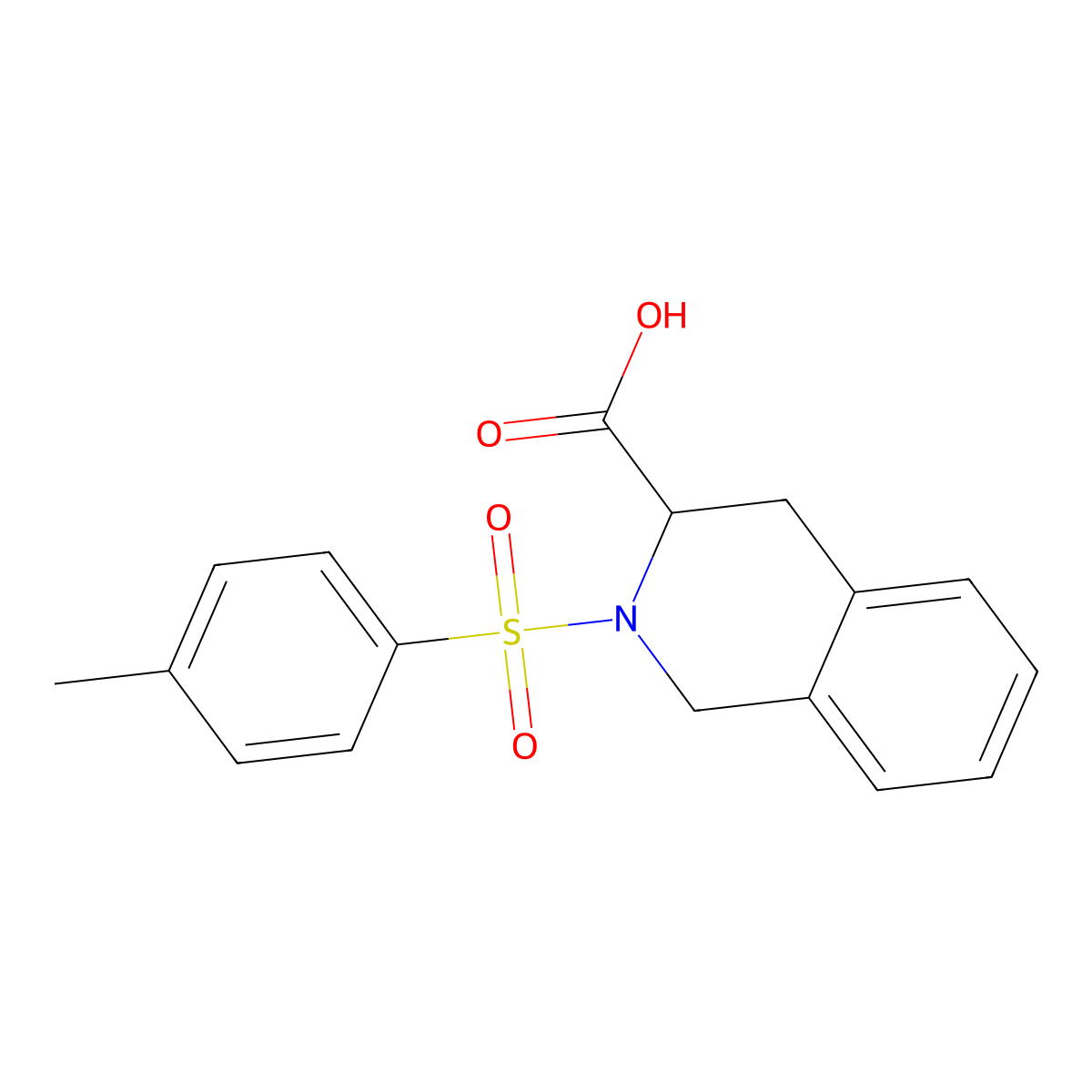 2-(Toluene-4-sulfonyl)-1,2,3,4-tetrahydro-isoquinoline-3-carboxylic acid molecular structure, CAS 36842-73-6