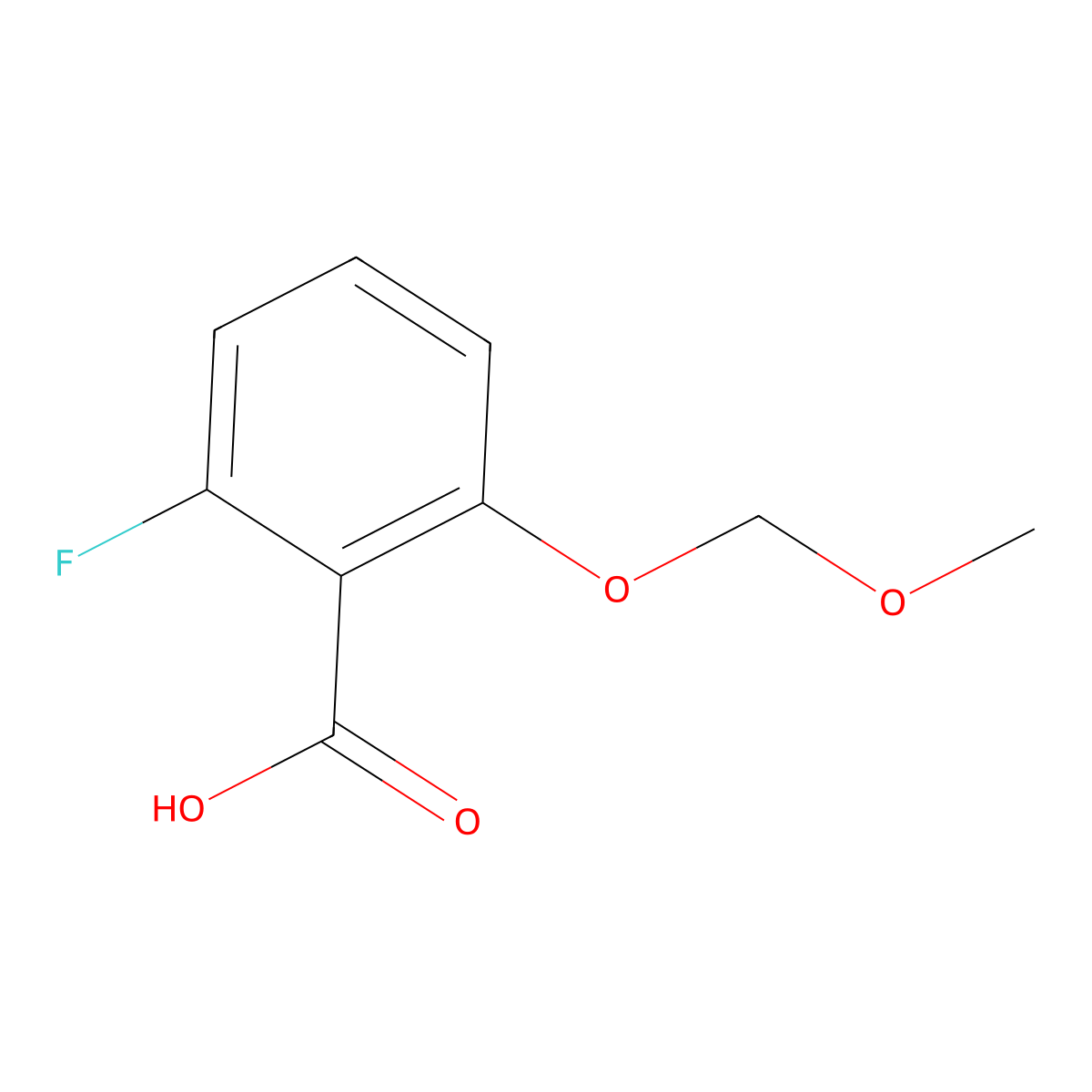 2-fluoro-6-(methoxymethoxy)benzoic Acid molecular structure, CAS 368422-22-4
