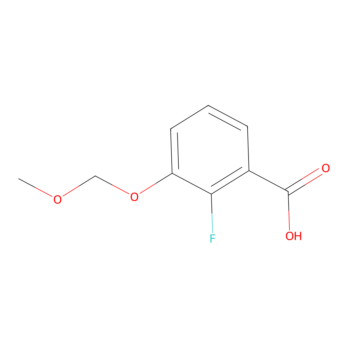 2-fluoro-3-(methoxymethoxy)benzoic Acid molecular structure, CAS 368422-24-6