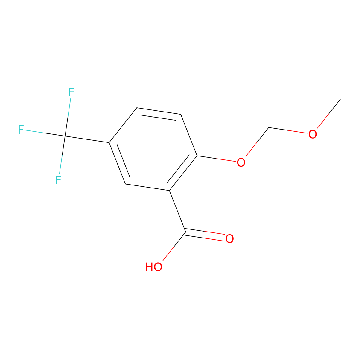 2-(methoxymethoxy)-5-(trifluoromethyl)benzoic Acid molecular structure, CAS 368422-27-9