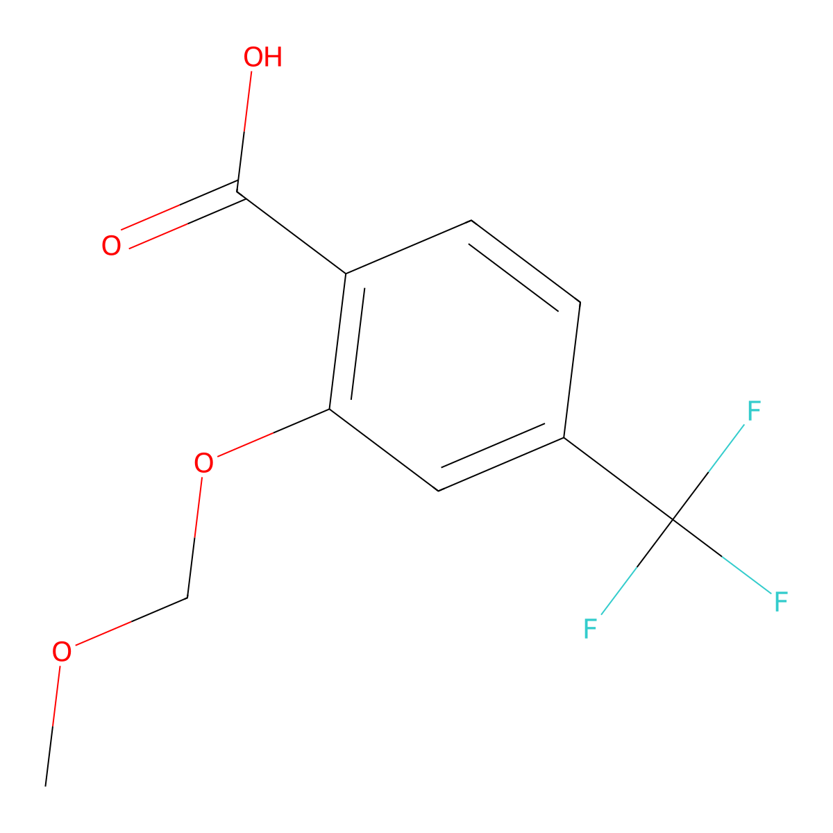 2-(methoxymethoxy)-4-(trifluoromethyl)benzoic Acid molecular structure, CAS 368422-29-1