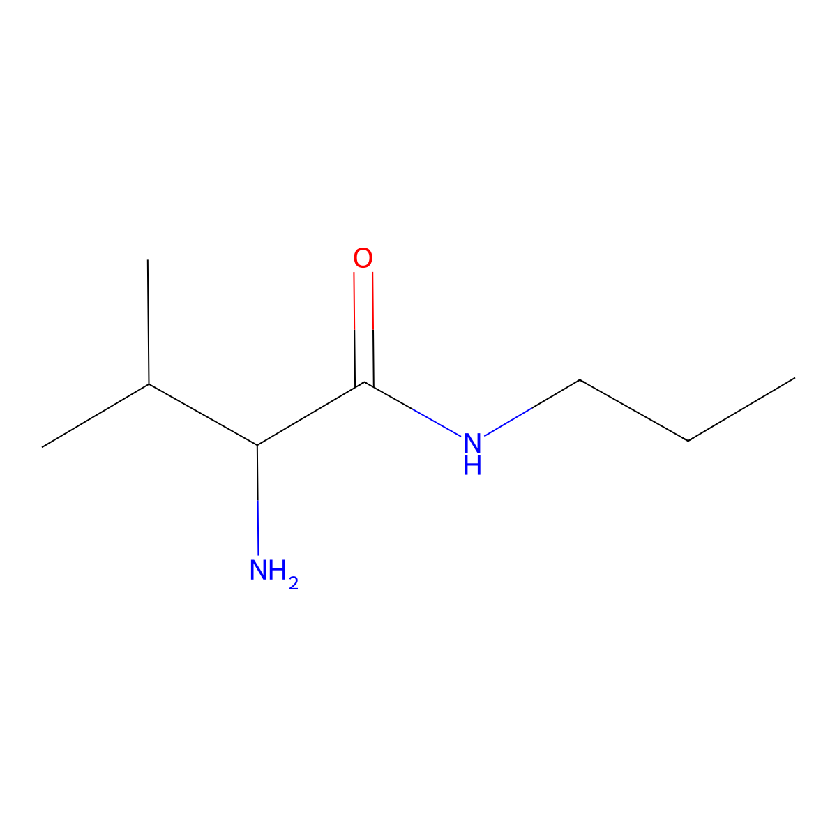 (2S)-2-Amino-3-methyl-N-propylbutanamide molecular structure, CAS 368424-93-5