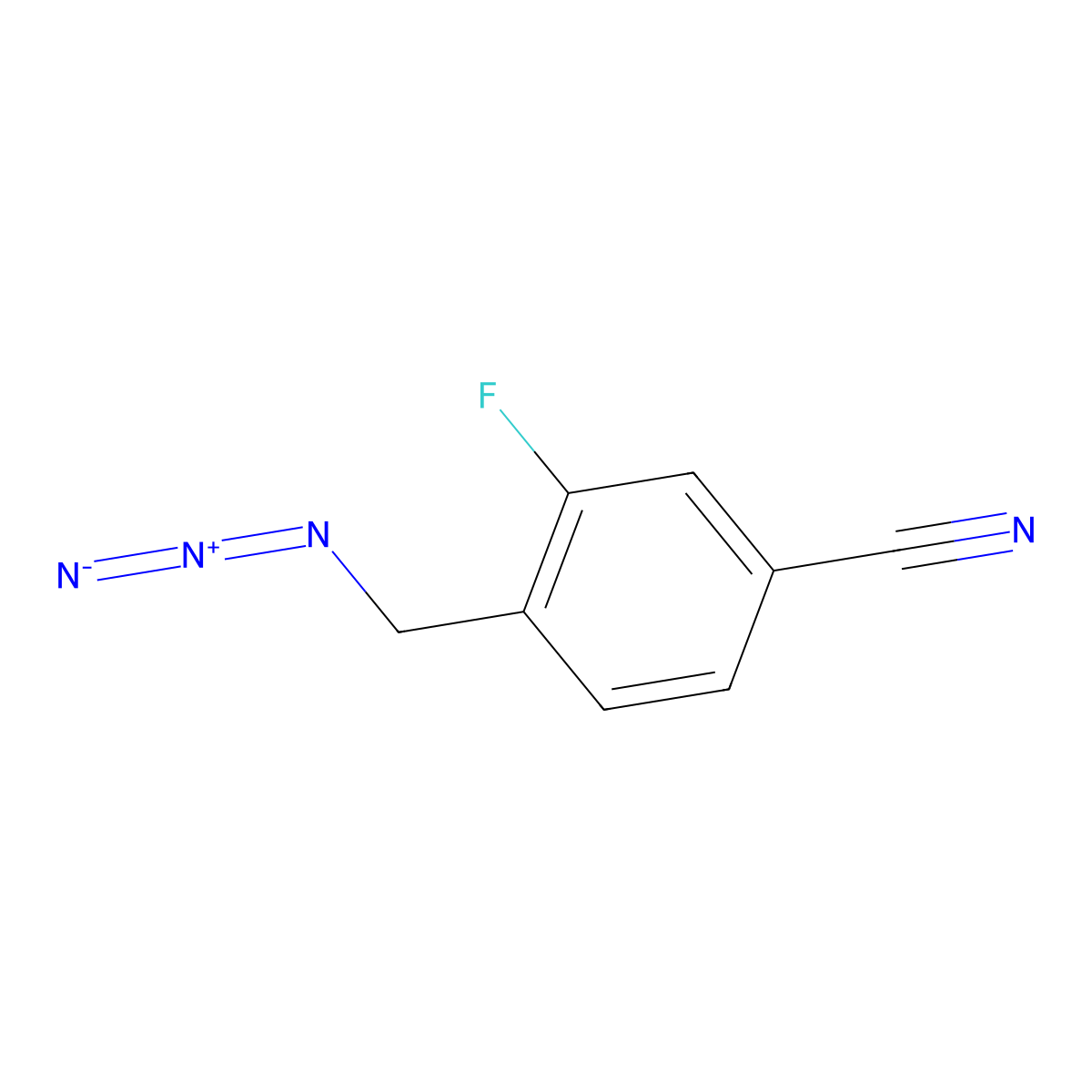 4-(Azidomethyl)-3-fluorobenzonitrile molecular structure, CAS 368426-24-8