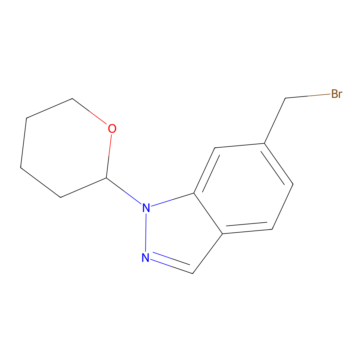 6-(Bromomethyl)-1-(tetrahydro-2H-pyran-2-YL)-1H-indazole molecular structure, CAS 368426-64-6