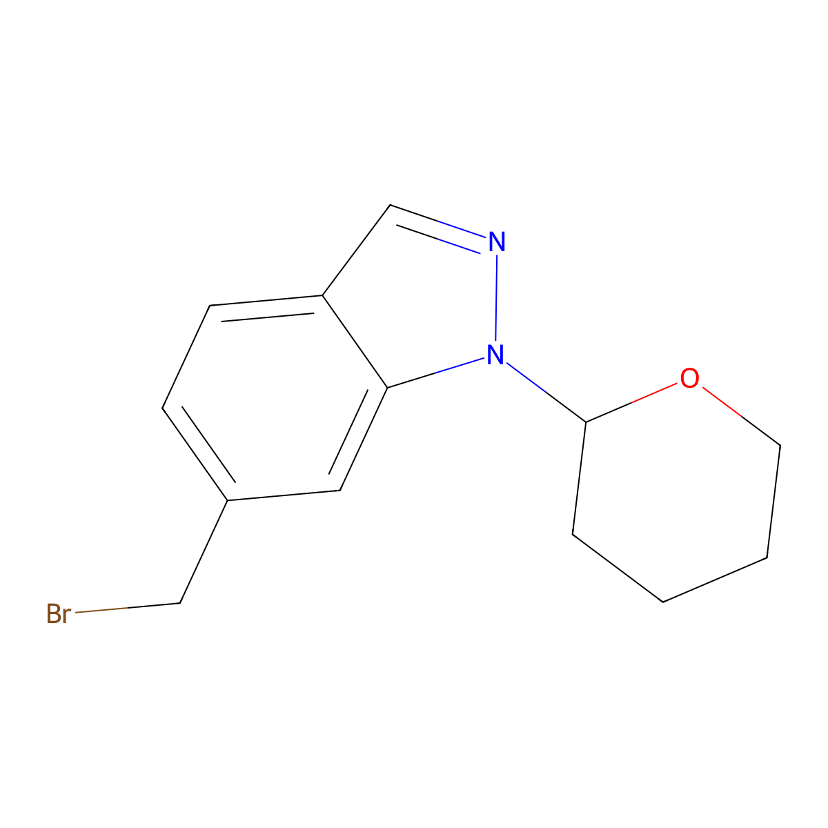 6-(Bromomethyl)-1-(tetrahydro-2H-pyran-2-YL)-1H-indazole molecular structure, CAS 368426-64-6