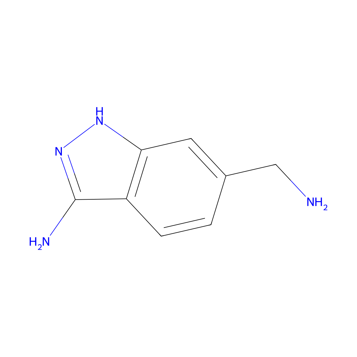 6-(Aminomethyl)-1H-indazol-3-amine molecular structure, CAS 368426-75-9
