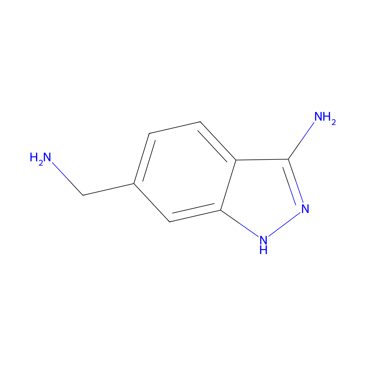 6-(Aminomethyl)-1H-indazol-3-amine molecular structure, CAS 368426-75-9