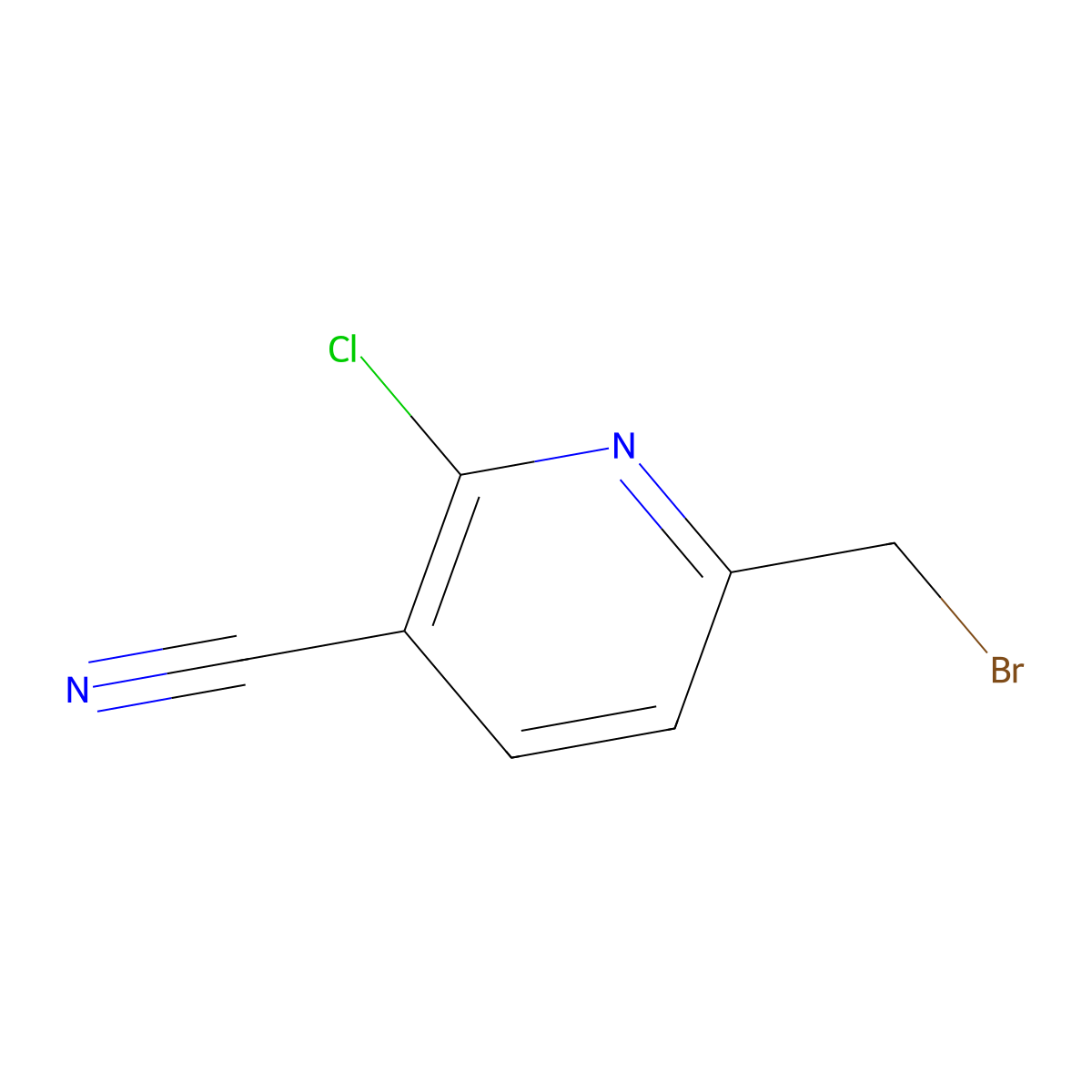 6-(Bromomethyl)-2-chloropyridine-3-carbonitrile molecular structure, CAS 368426-79-3