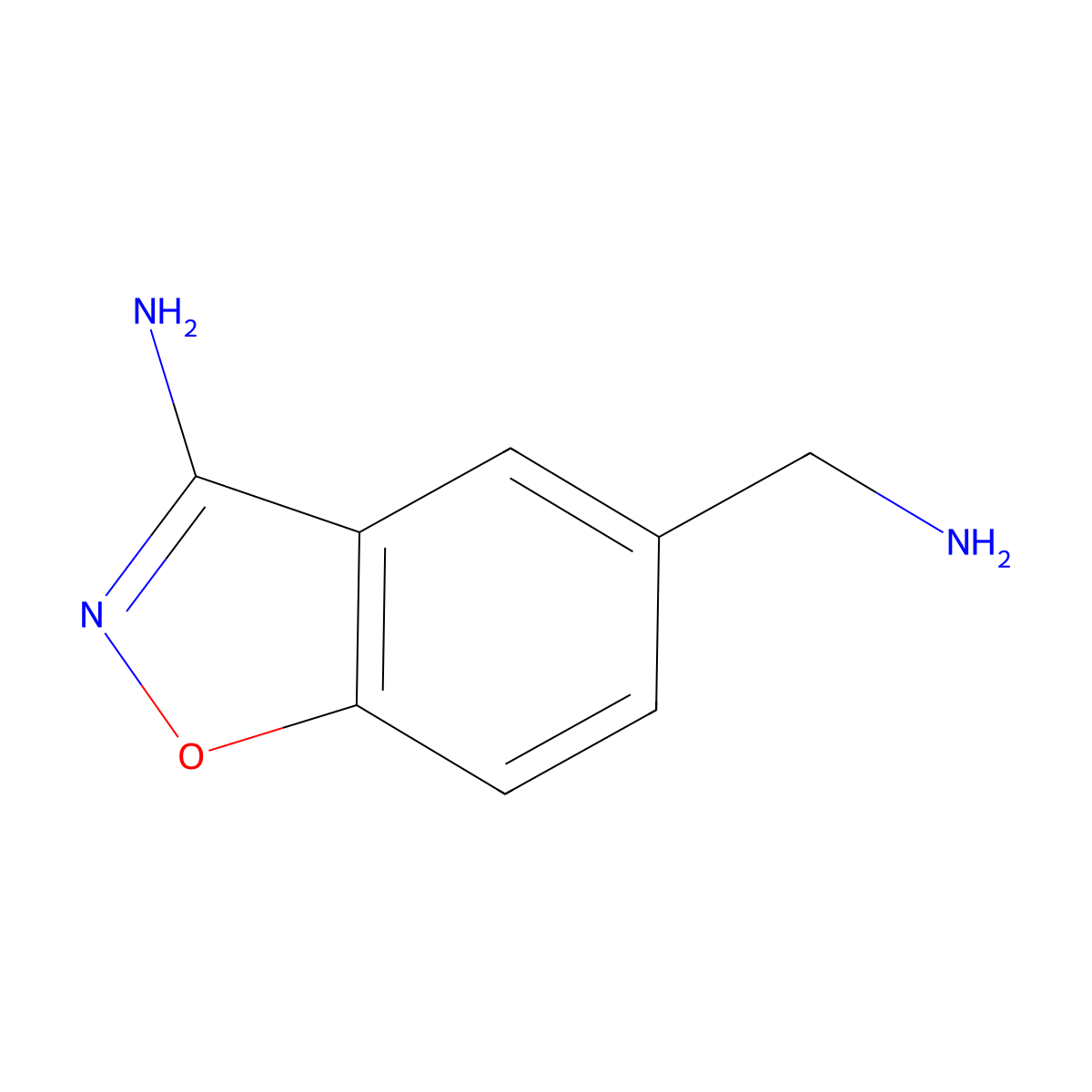 5-(Aminomethyl)benzo[d]isoxazol-3-amine molecular structure, CAS 368426-89-5