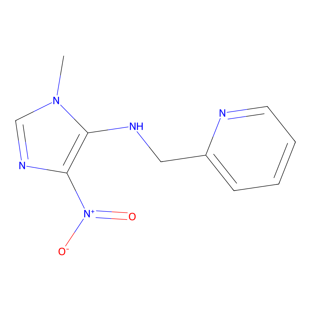 N-(1-Methyl-4-nitro-1H-imidazol-5-yl)-2-pyridinemethanamine molecular structure, CAS 368432-82-0