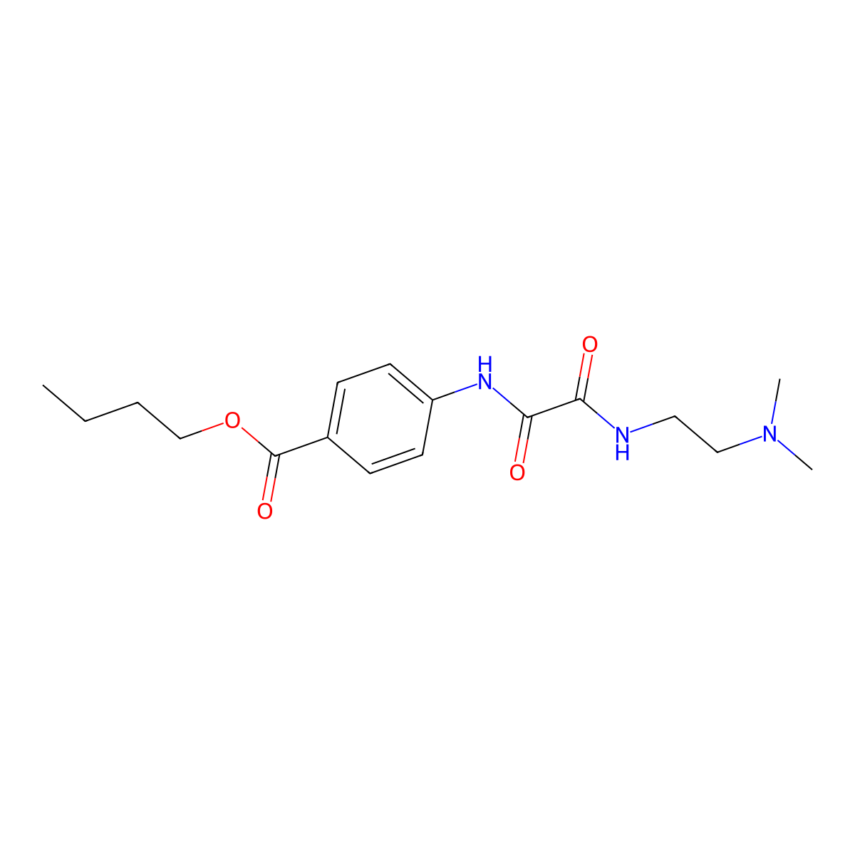 Butyl 4-{[{[2-(dimethylamino)ethyl]amino}(oxo)acetyl]amino}benzoate molecular structure, CAS 368434-18-8