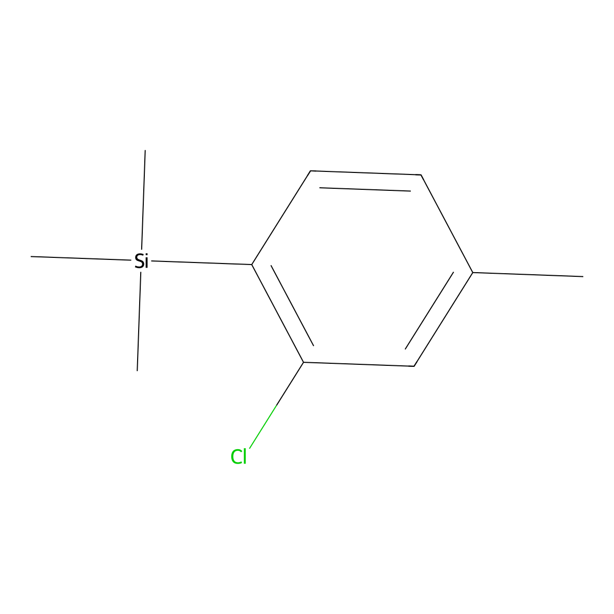 (2-Chloro-4-methylphenyl)trimethylsilane molecular structure, CAS 368435-29-4