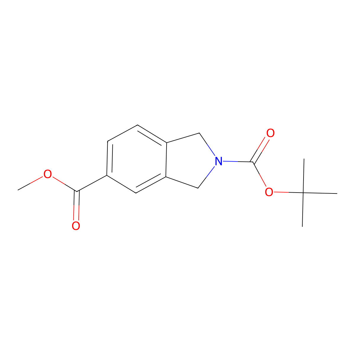2-Tert-butyl 5-methyl isoindoline-2,5-dicarboxylate molecular structure, CAS 368441-44-5