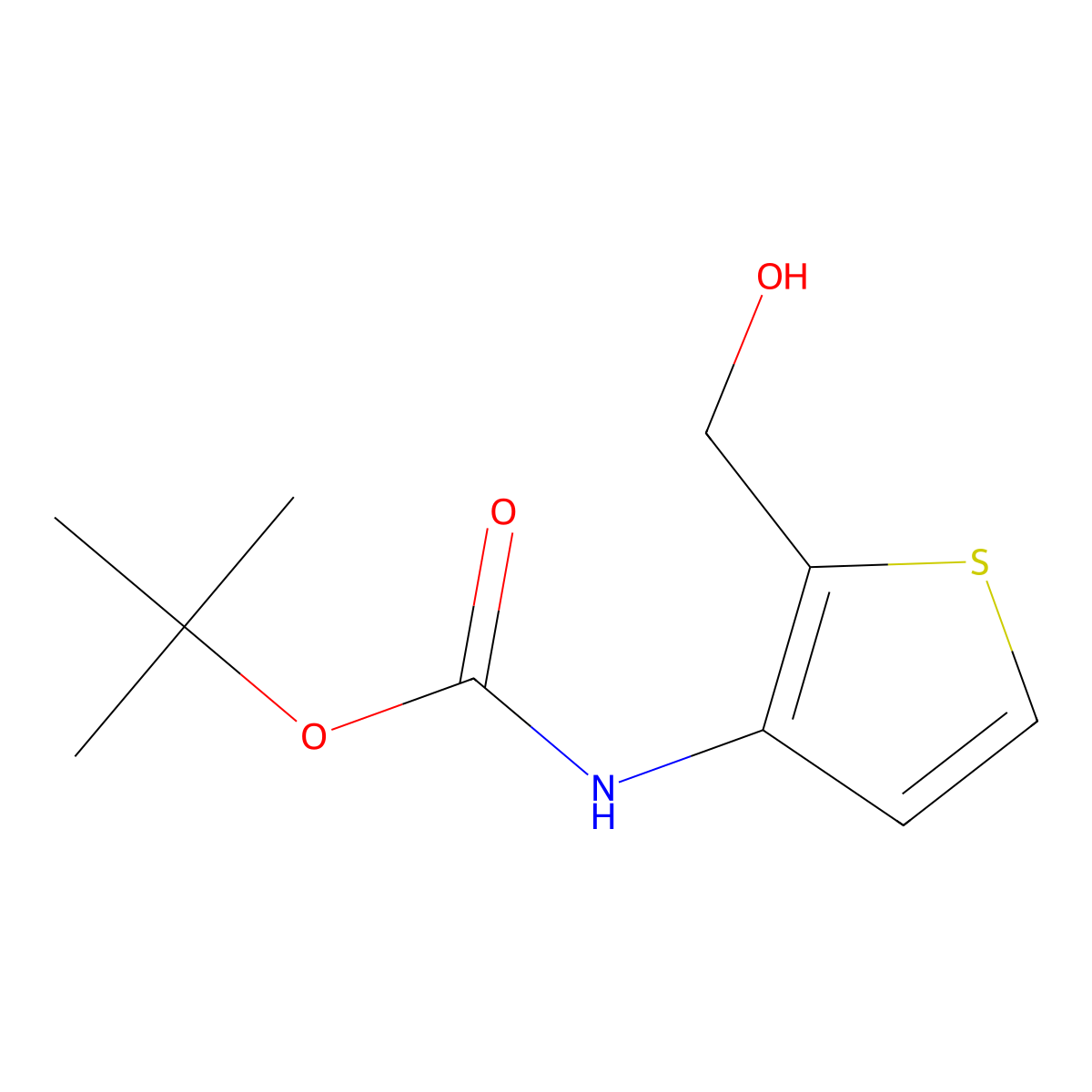 (3-Boc-amino-thiophen-2-yl)-methanol molecular structure, CAS 368442-46-0