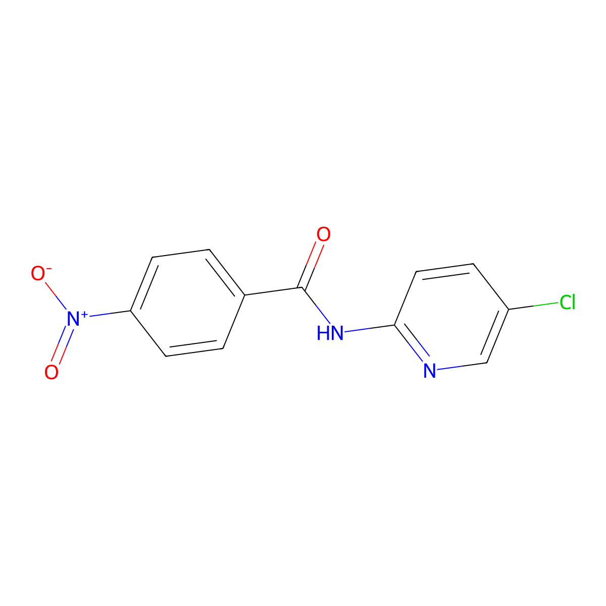 Benzamide, N-(5-chloro-2-pyridinyl)-4-nitro- molecular structure, CAS 36845-13-3