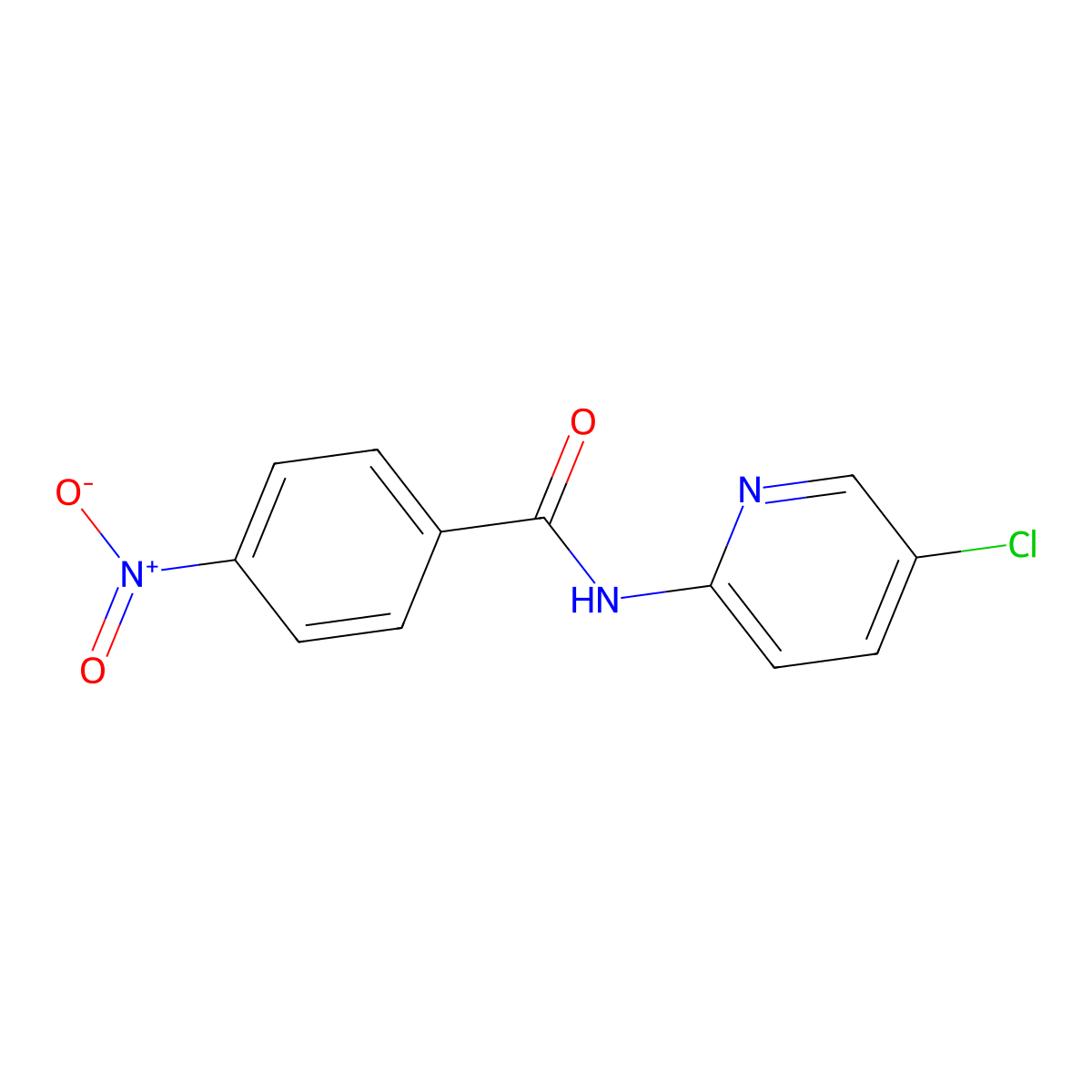 Benzamide, N-(5-chloro-2-pyridinyl)-4-nitro- molecular structure, CAS 36845-13-3