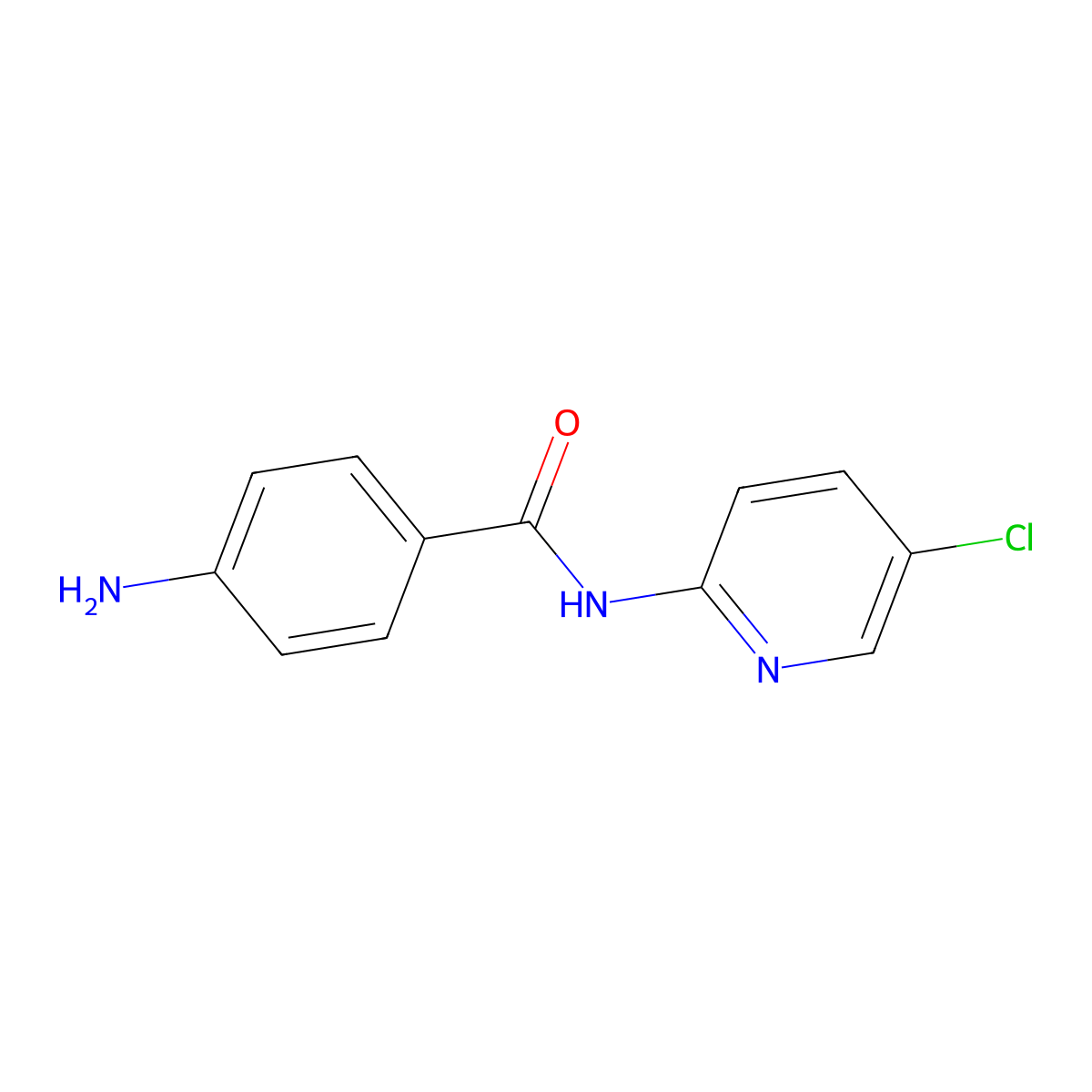 Benzamide, 4-amino-N-(5-chloro-2-pyridinyl)- molecular structure, CAS 36845-14-4