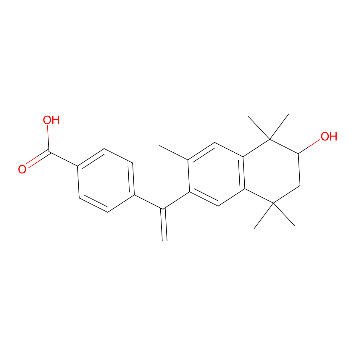 6-Hydroxy Bexarotene molecular structure, CAS 368451-07-4