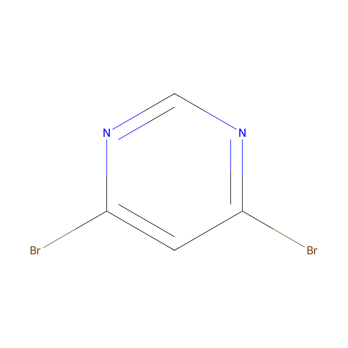 4,6-Dibromopyrimidine molecular structure, CAS 36847-10-6