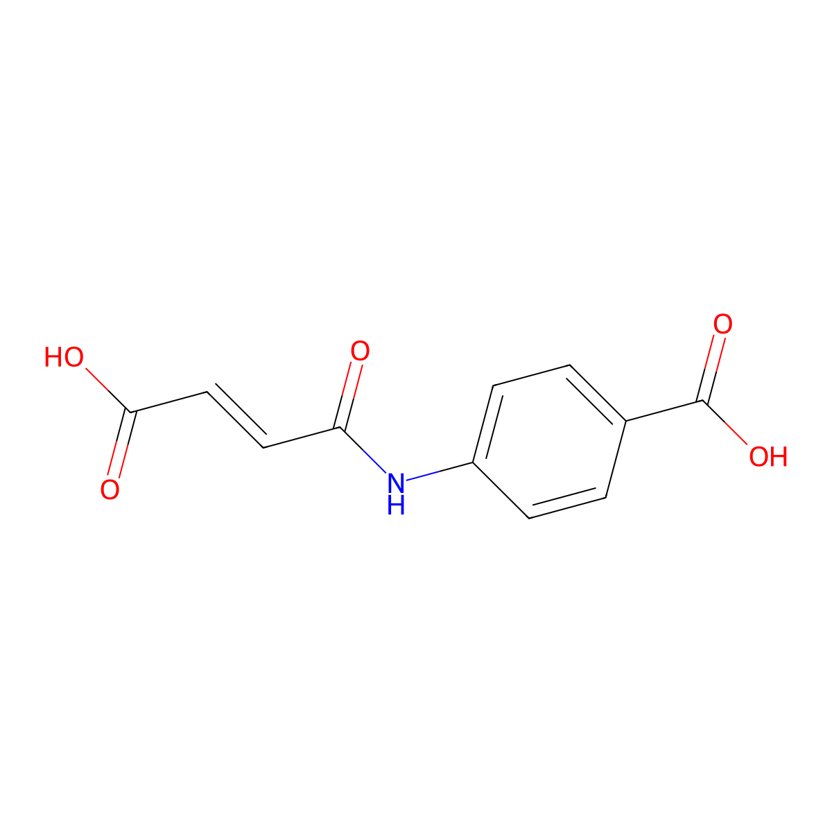 4-[(2E)-3-carboxyprop-2-enamido]benzoic acid molecular structure, CAS 36847-93-5