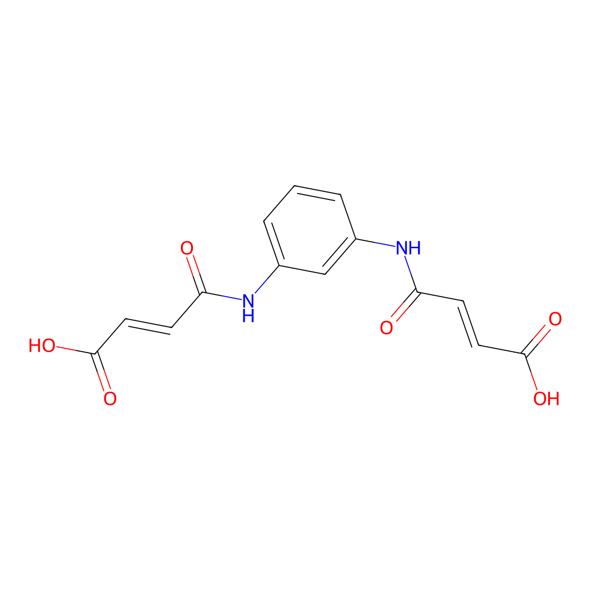 N,N'-(1,3-Phenylene)dimaleamic acid molecular structure, CAS 36847-98-0