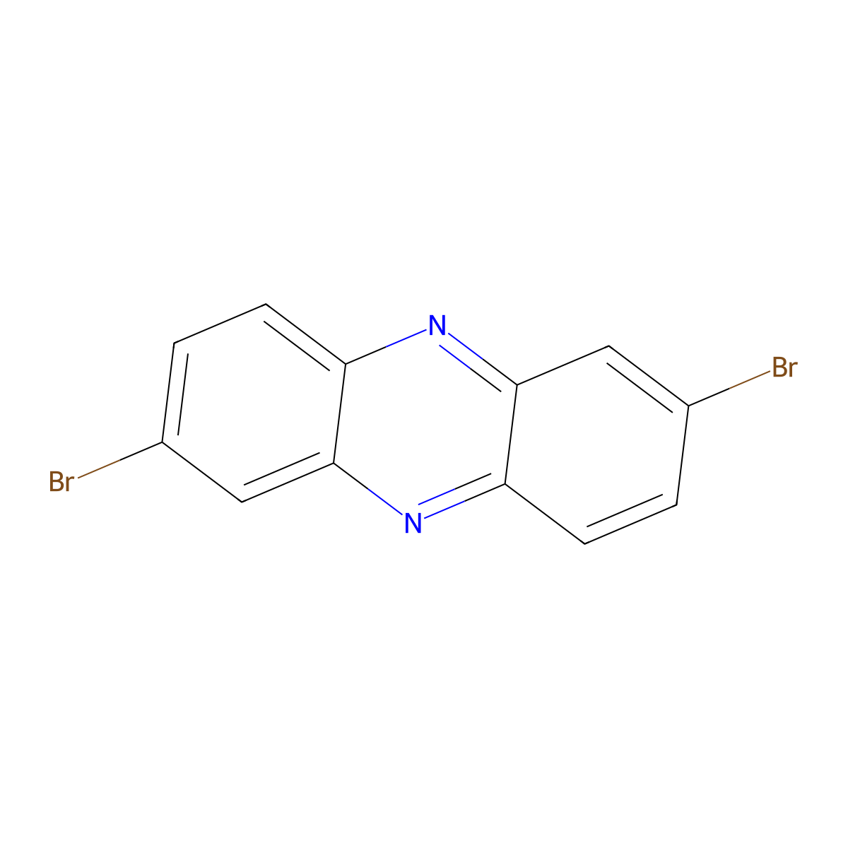 2,7-Dibromophenazine molecular structure, CAS 36848-40-5