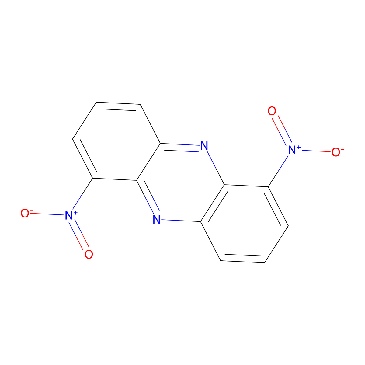 1,6-Dinitrophenazine molecular structure, CAS 36848-41-6