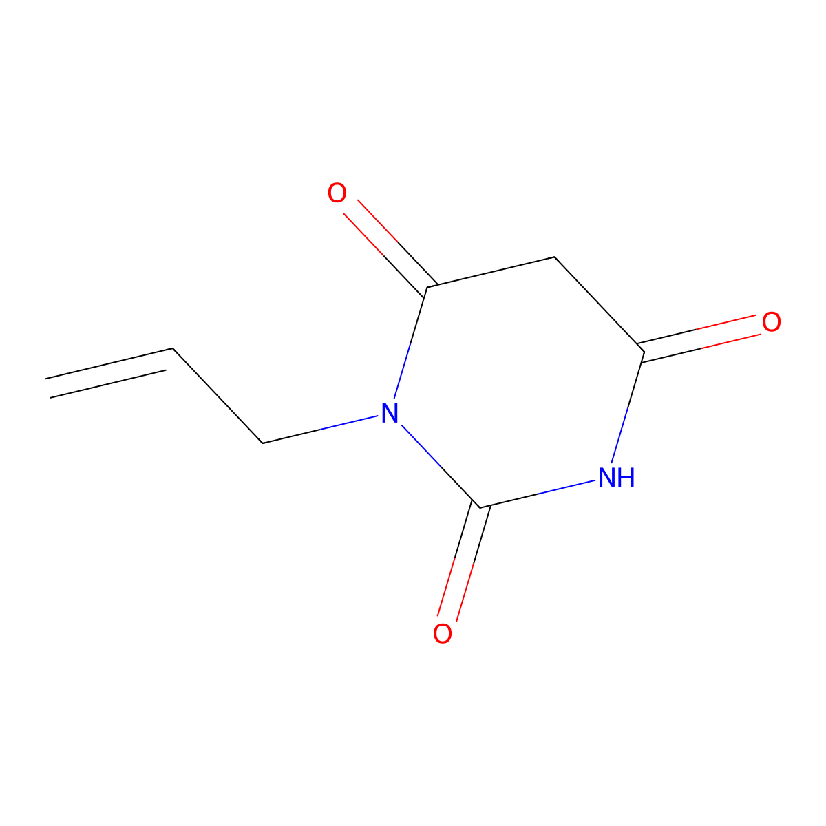 1-(prop-2-en-1-yl)pyrimidine-2,4,6(1H,3H,5H)-trione molecular structure, CAS 3685-62-9