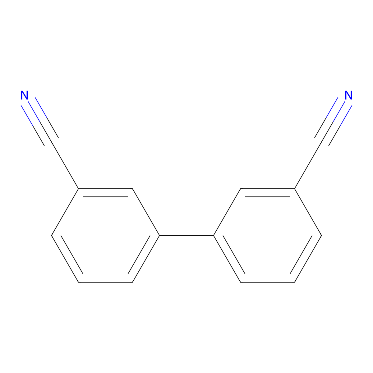 3,3'-Dicyanobiphenyl molecular structure, CAS 36852-02-5