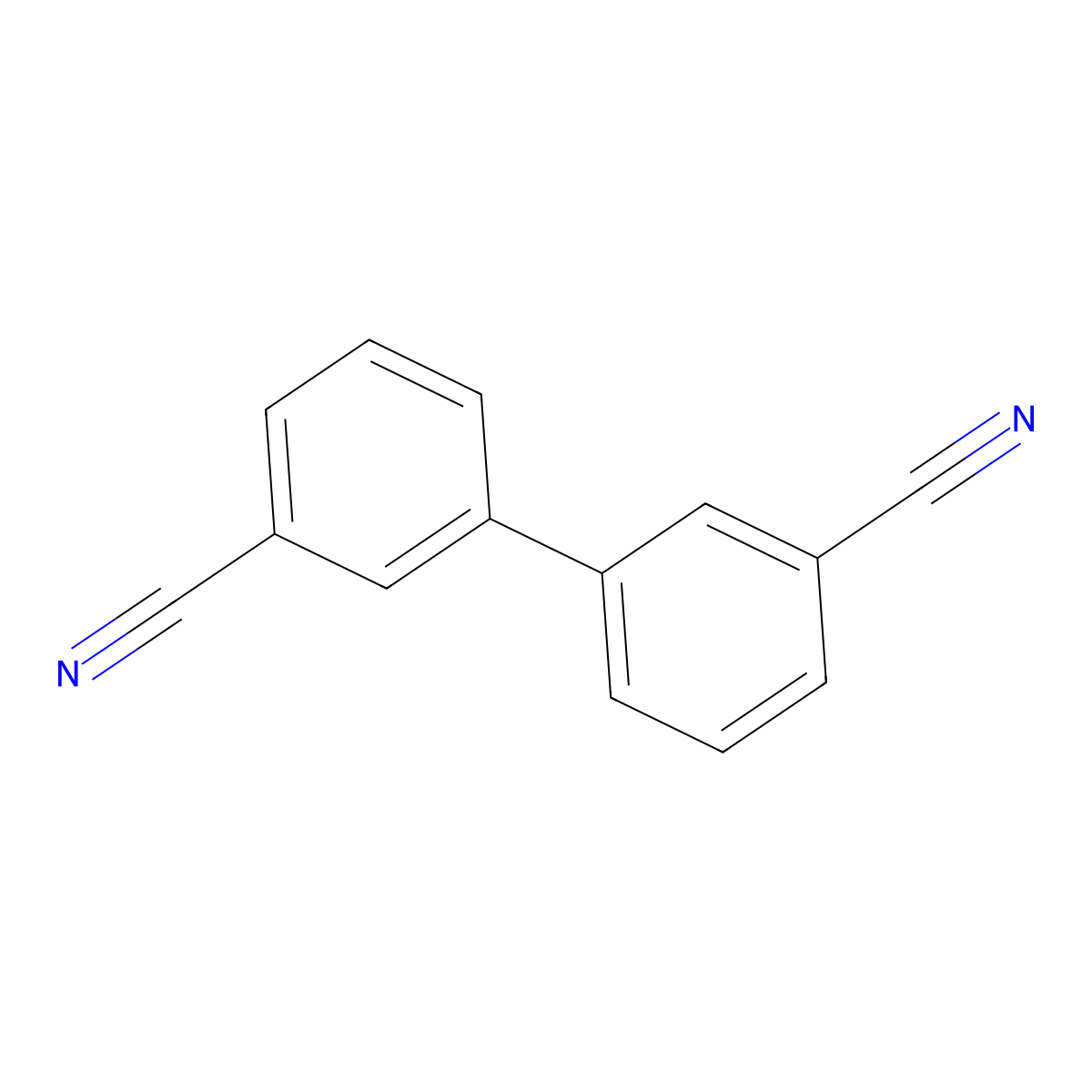 3,3'-Dicyanobiphenyl molecular structure, CAS 36852-02-5