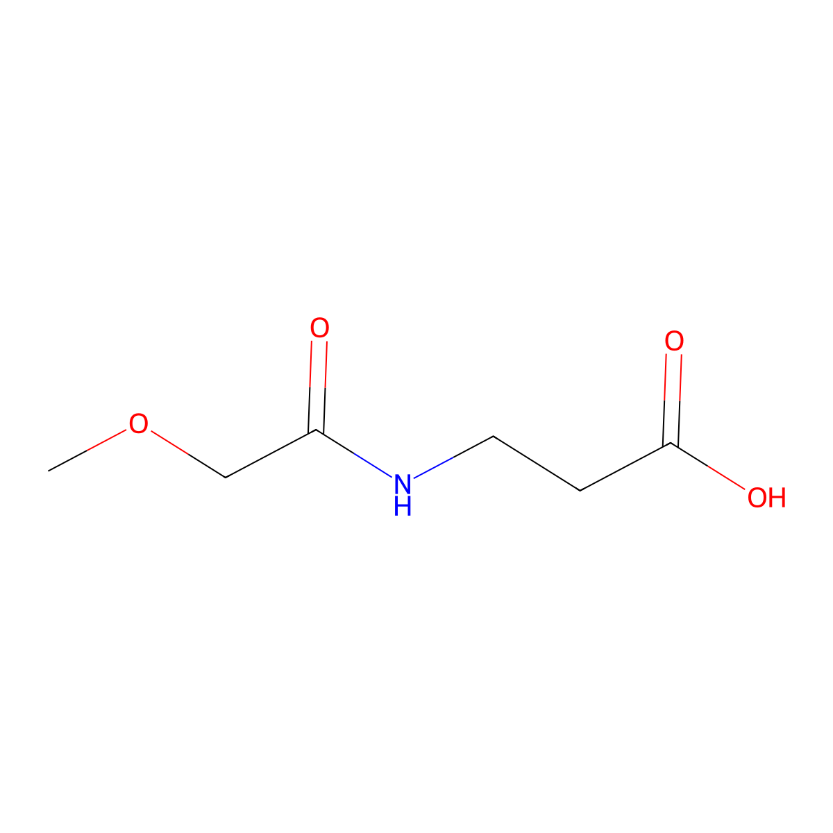3-(2-Methoxyacetamido)propanoic acid molecular structure, CAS 36855-37-5