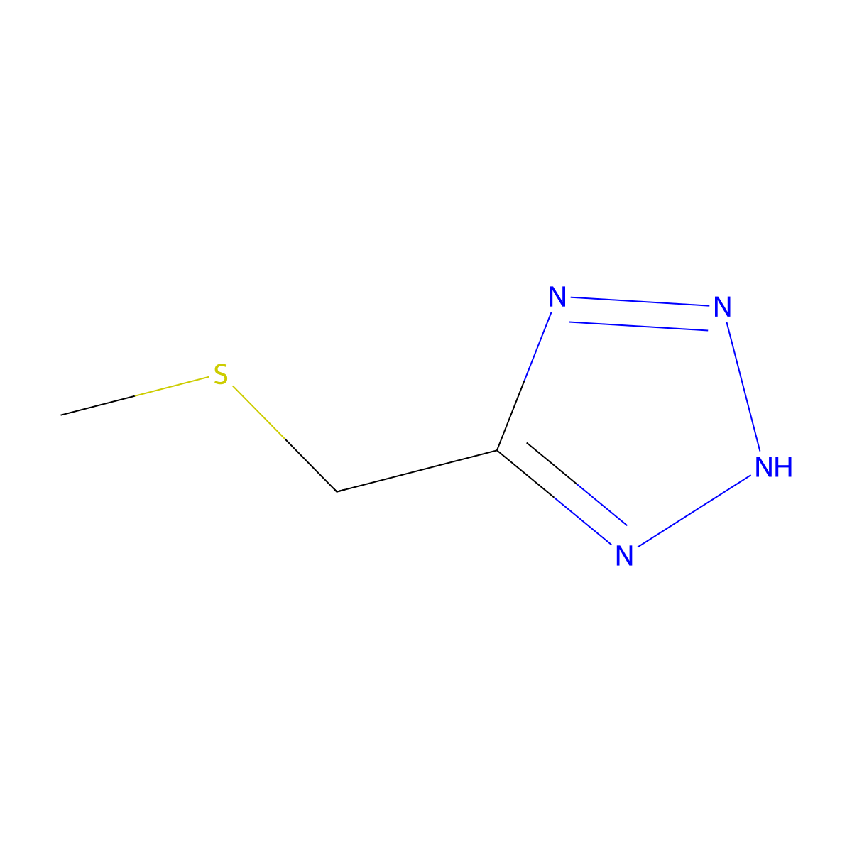 5-[(Methylthio)methyl]-1H-tetrazole molecular structure, CAS 36855-39-7