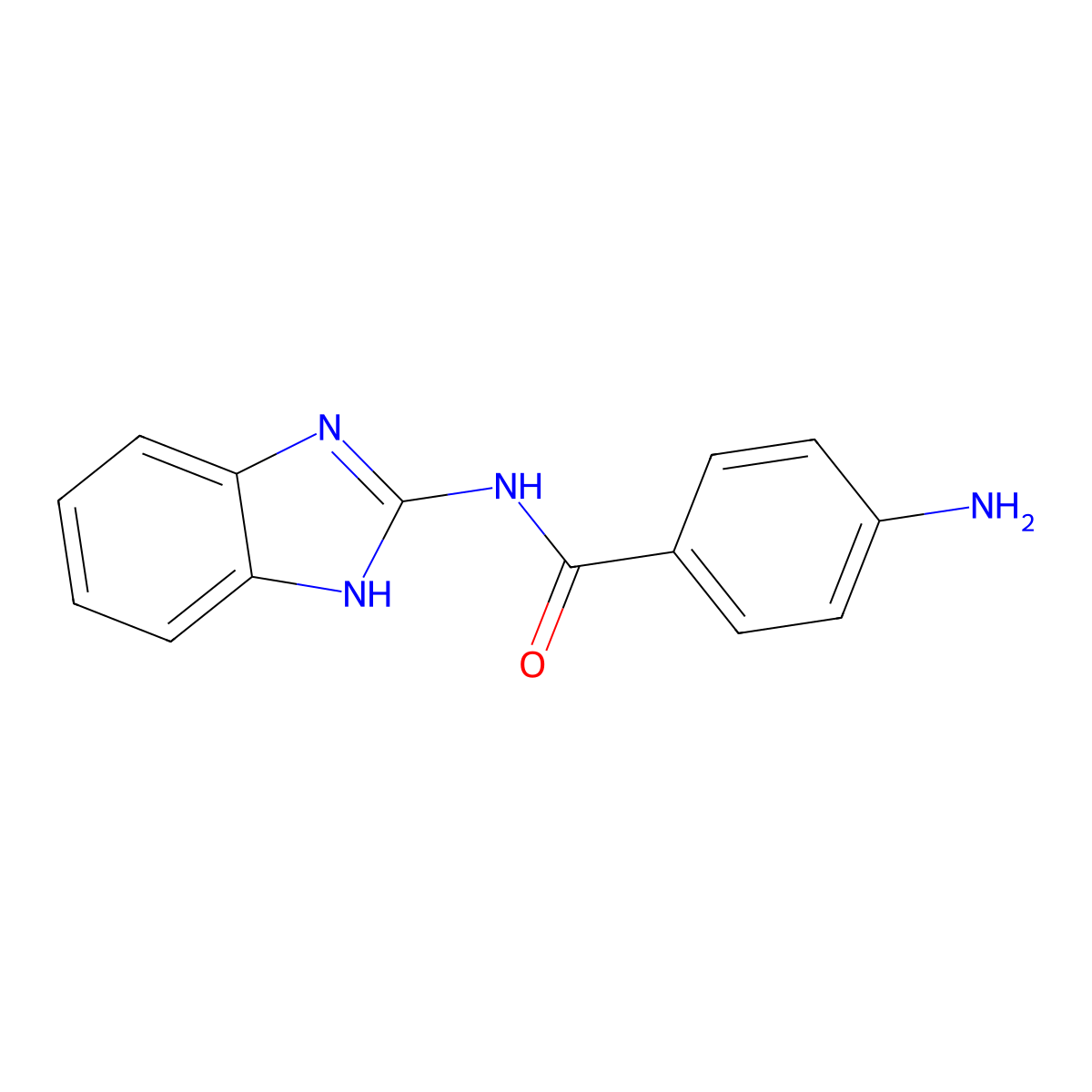 4-amino-N-(1H-benzimidazol-2-yl)benzamide molecular structure, CAS 36855-69-3
