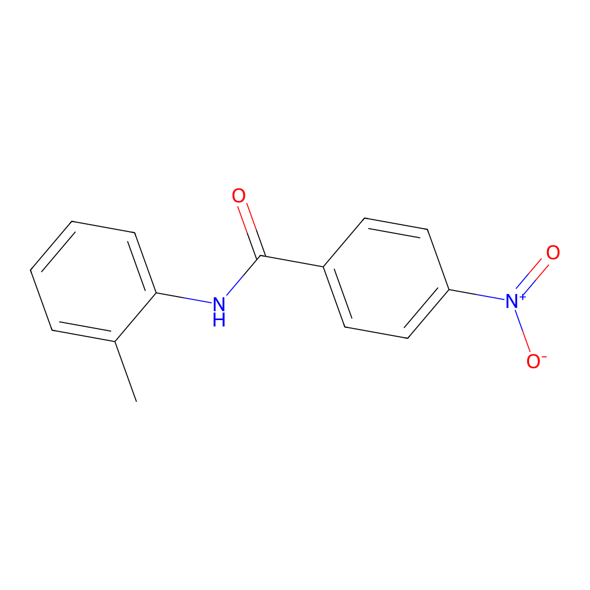 N-(2-Methylphenyl)-4-nitrobenzamide molecular structure, CAS 36855-81-9