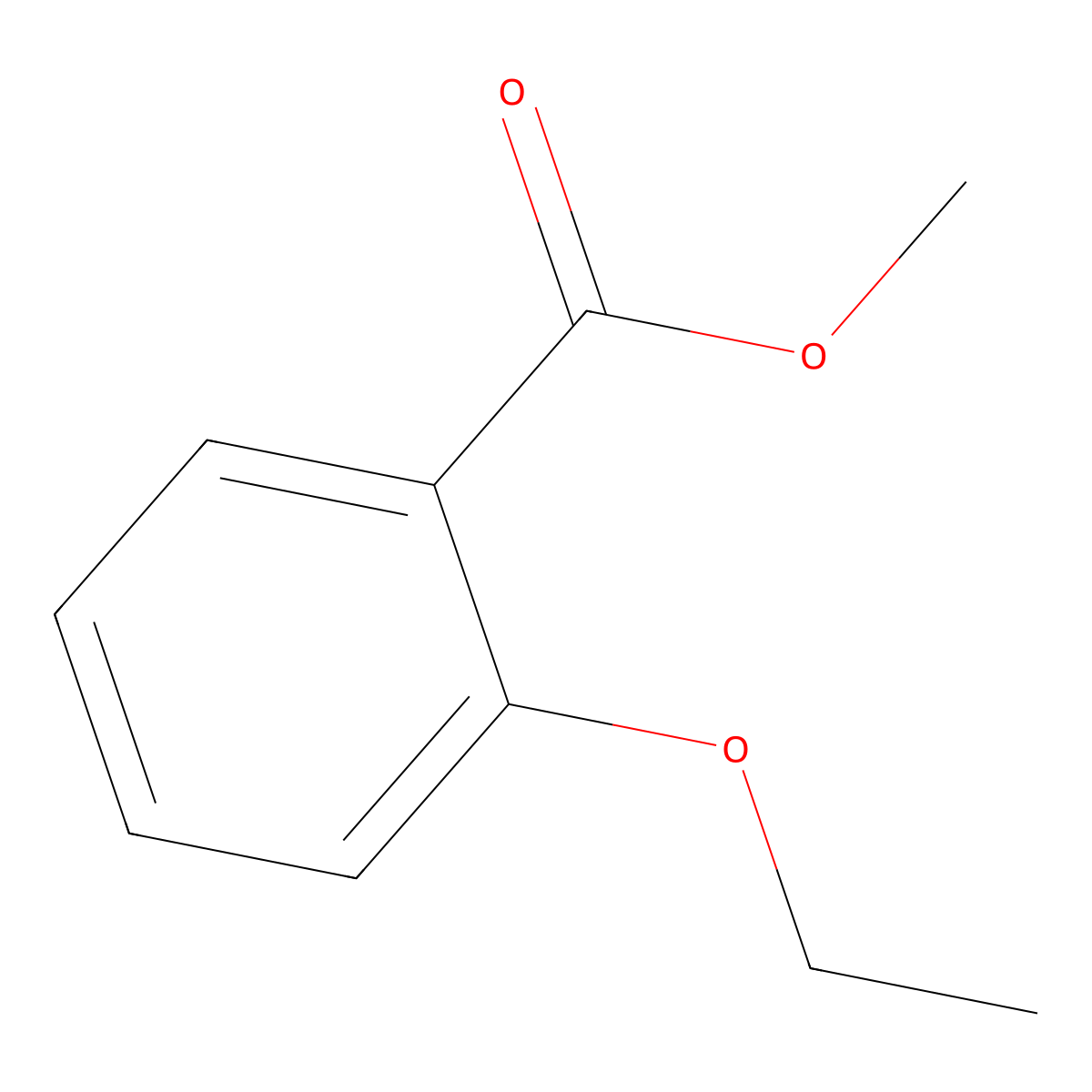 Methyl 2-ethoxybenzoate molecular structure, CAS 3686-55-3