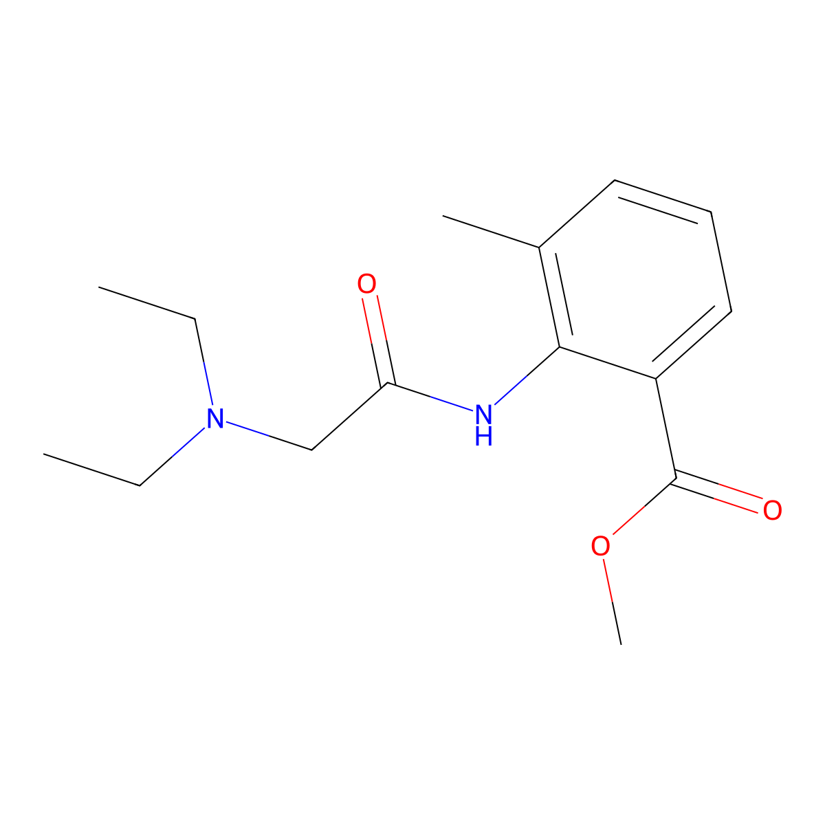 Tolycaine molecular structure, CAS 3686-58-6